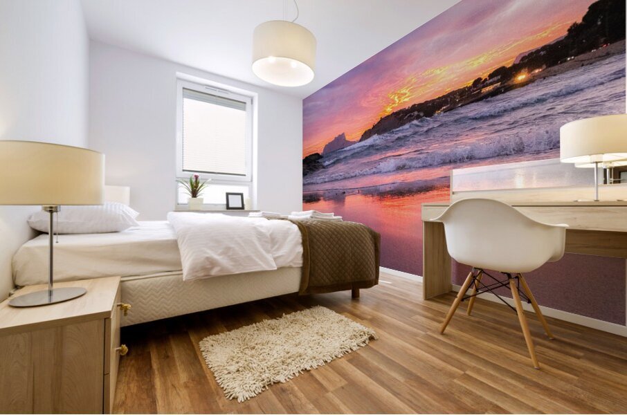 the sunset Mural print