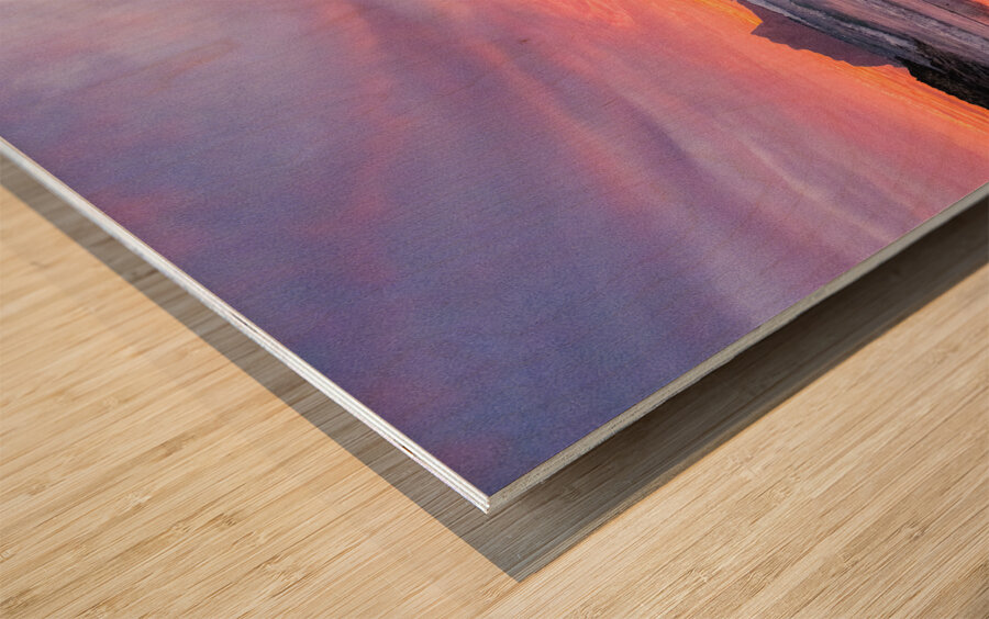 the sunset Wood print